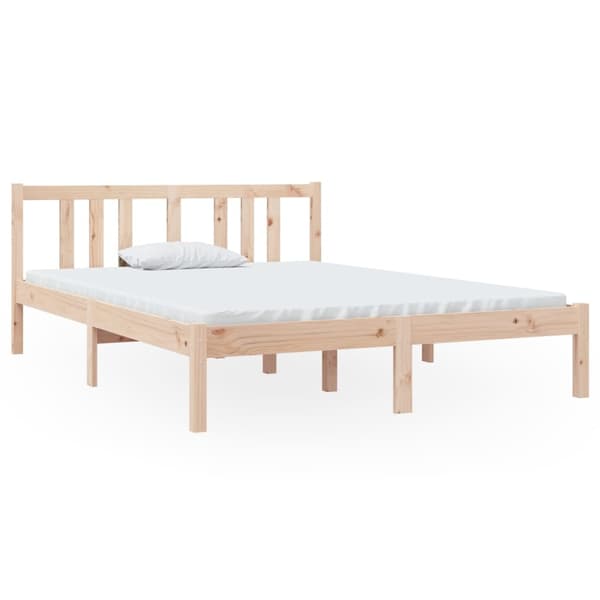 vidaXL Sengeramme heltre 135x190 cm Double
