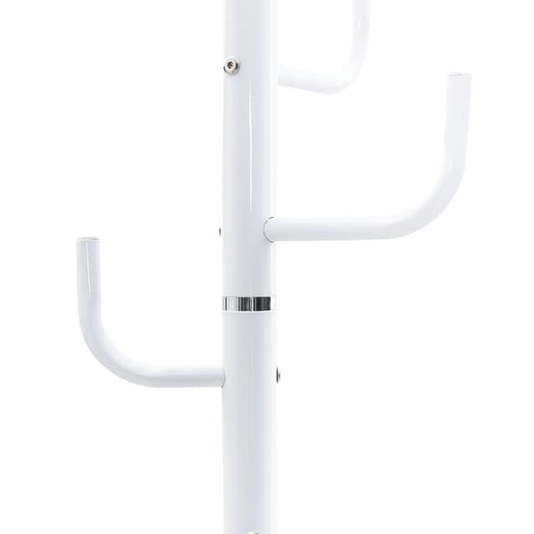 vidaXL Klädhängare vit 183 cm pulverlackerat järn