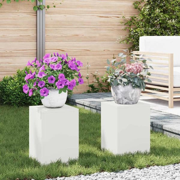 vidaXL Växtställ 2 pcs Vit 24 x 24 x 35 cm Stål