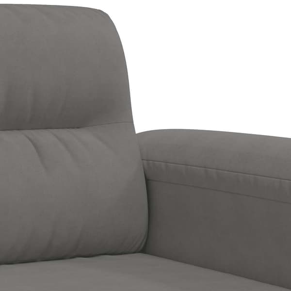 vidaXL 3-sitssoffa Mörkgrå 180 cm mikrofibertyg