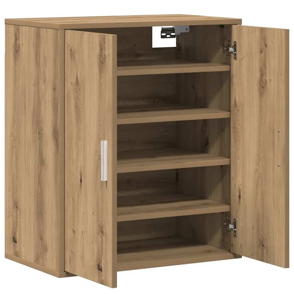 vidaXL Skoskap artisan eik 60x35x70 cm konstruert tre