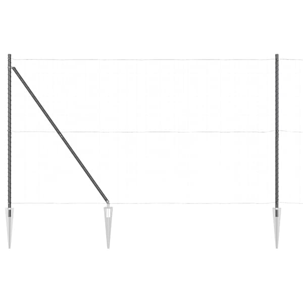 vidaXL Stängselstolpe 26 pcs Grå 3,2 x 3,2 x 225 cm