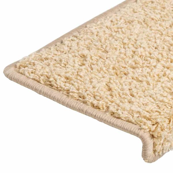 vidaXL Trappematter 30 stk 65x21x4 cm kremfarget rektangulær kant