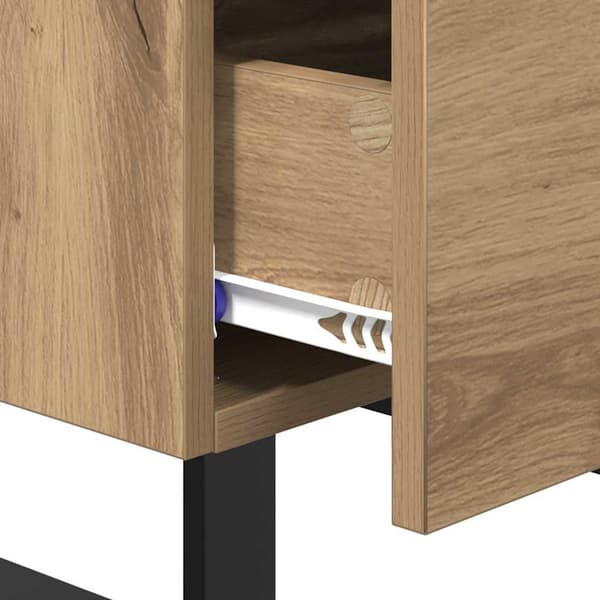 vidaXL Sengeskaps 2 pcs artisan eik 40 x 35 x 47.5 cm Konstruert tre
