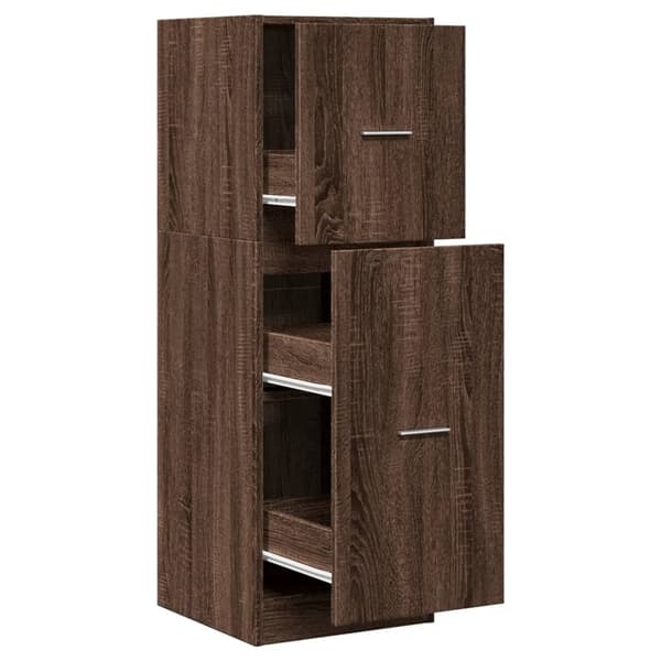 vidaXL Apotekskap brun eik 40x41x118 cm konstruert tre