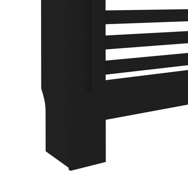 vidaXL Elementskydd svart 112x19x81,5 cm MDF