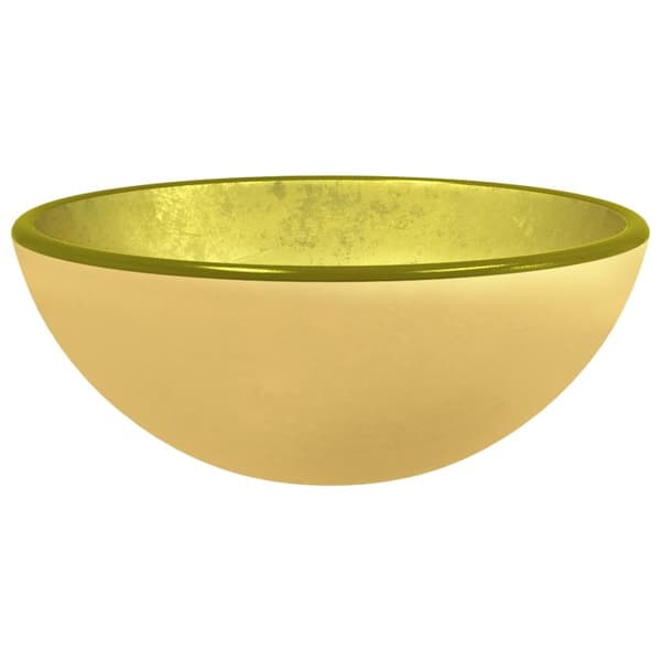vidaXL Handfat härdat glas 30x12 cm guld