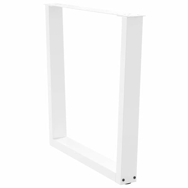 vidaXL Matbordsben V-formade 3 st vit 90x(72-73,3) cm stål