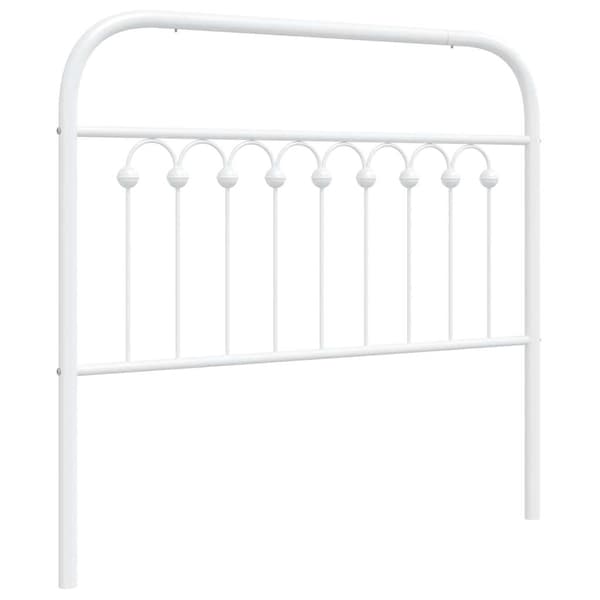 vidaXL Utskiftbar sengegavl i metall hvit 100 cm