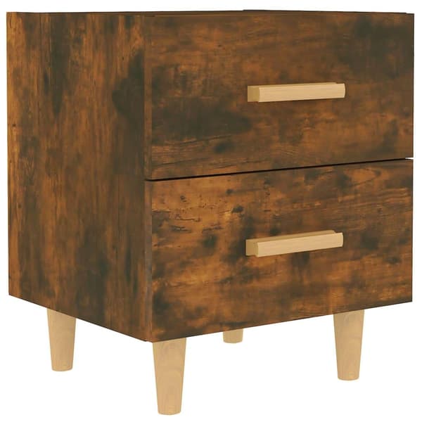 vidaXL Nattbord røkt eik 40x35x47,5 cm