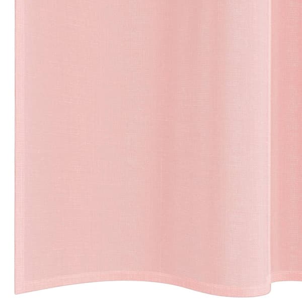 vidaXL Voile gardiner med stångfickor 2 st rosa