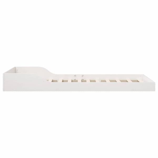 vidaXL Sängram Vit 100 x 210 cm Massiv furu