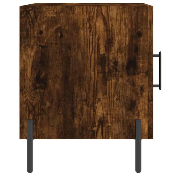 vidaXL Nattbord røkt eik 40x40x50 cm konstruert tre