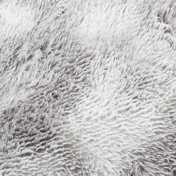 vidaXL Flossteppe med lang luv NAVARRA lysegrå 100x100 cm polyester