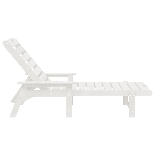 vidaXL Solstol 2 pcs Hvit 195,5 x 53 x 98,5 cm Polyethylen