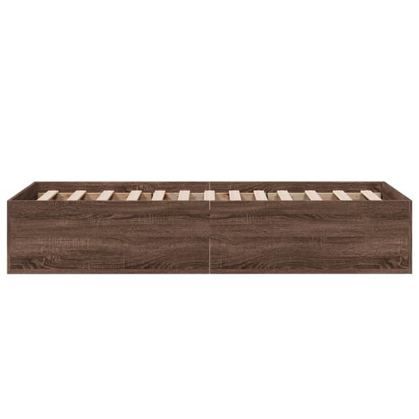 vidaXL Sengeramme brun eik 90x200 cm konstruert tre