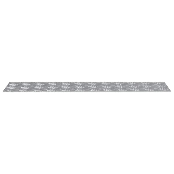 vidaXL Silver Aluminium 90 x 20 x 0.2 cm Trapsteg Rektangulär