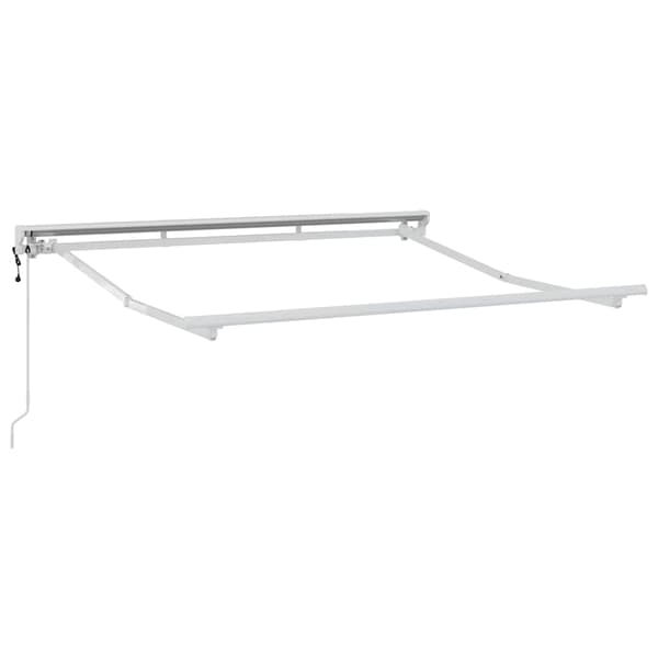 vidaXL Markisram Justerbar Vit 2,5 x 2 m Stål