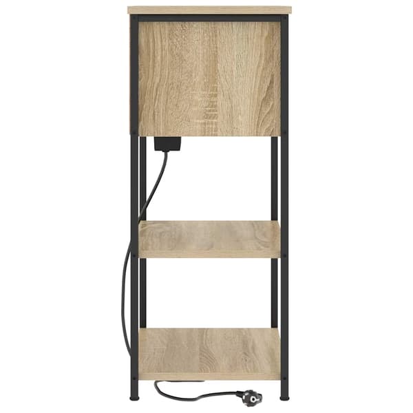 vidaXL Nattbordskap Sonoma eik 55 x 31 x 76 cm Konstruert tre