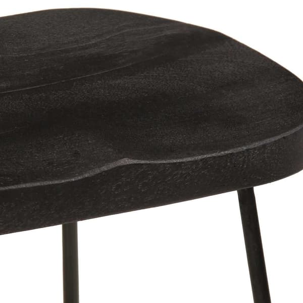 vidaXL Barkrakker 2 stk sort 45x40x62 cm heltre mango