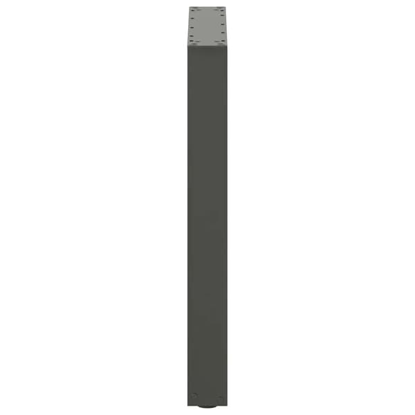 vidaXL Soffbordsben U-formade 2 st antracit 60x(72-73) cm stål