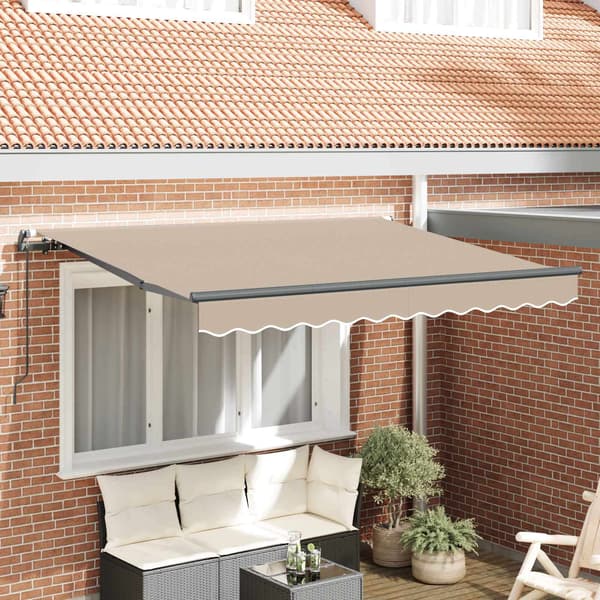 vidaXL Infällbar Markis Beige 300 x 200 cm Polyester, Aluminium