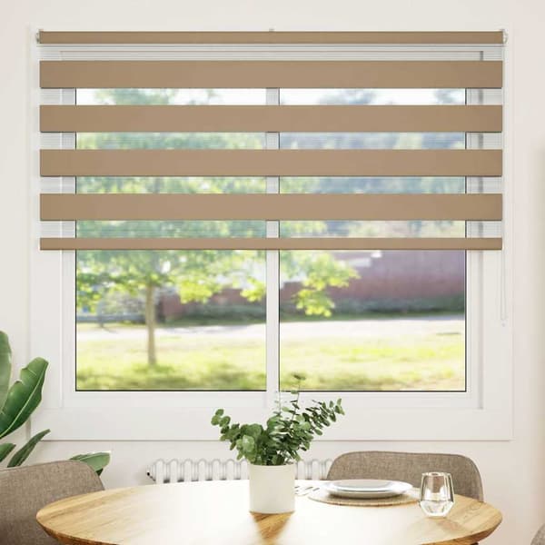 vidaXL Rullgardin zebra 160x150 cm tyg bredd 155,9 cm polyester