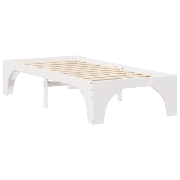 vidaXL Sängram Vit 80 x 200 cm Massiv furu