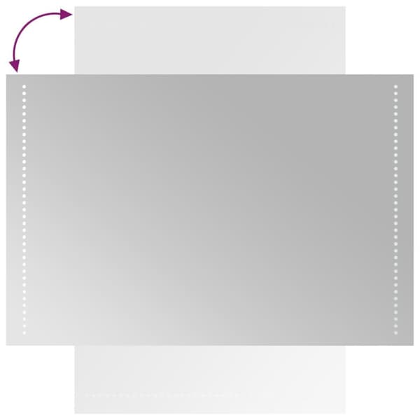 vidaXL Badrumsspegel LED 60x90 cm