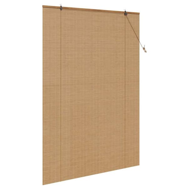 vidaXL Rullgardin med gardiner Brun 150 x 220 cm Bambu