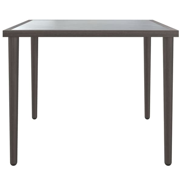 vidaXL Trädgårdsbord grå 48x48x37 cm stål