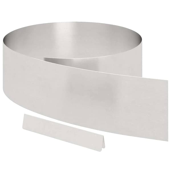 vidaXL Kant för gräsmatta 4 pcs Silver 450 x 0.05 x 15 cm