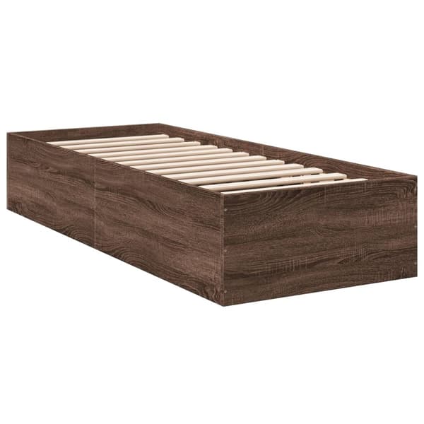 vidaXL Sengeramme brun eik 90x190 cm konstruert tre