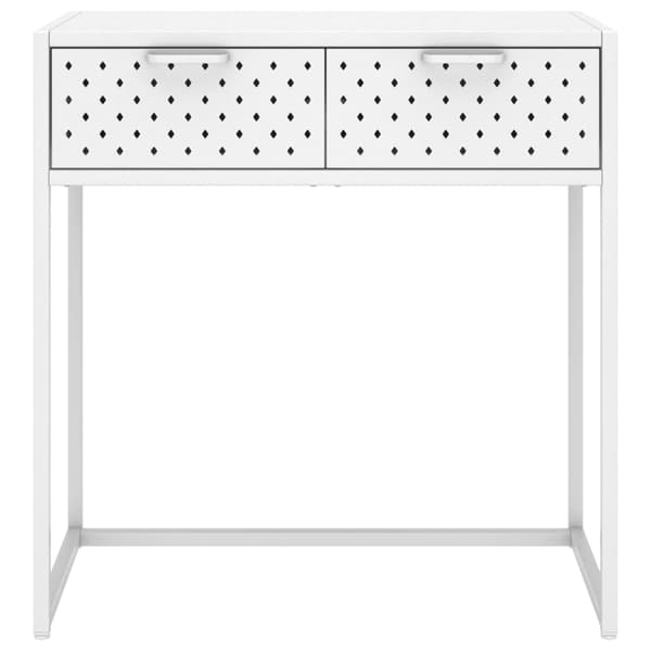 vidaXL Konsolbord vit 72x35x75 cm stål