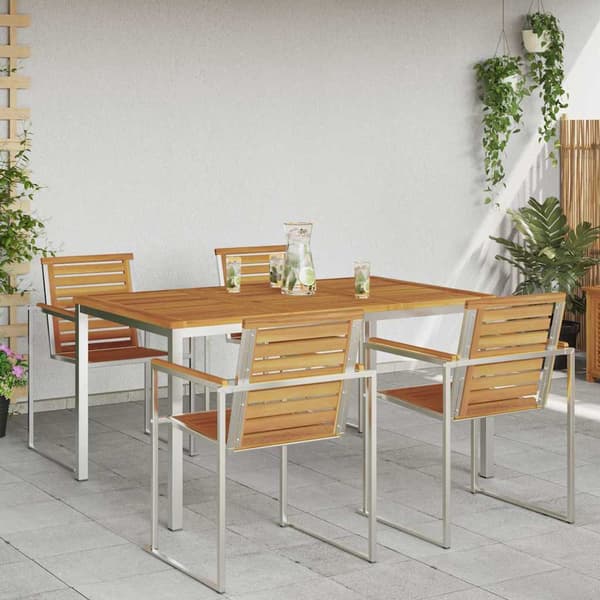 vidaXL SpiseBord Brun 150 x 90 x 75 cm Solid akasietre
