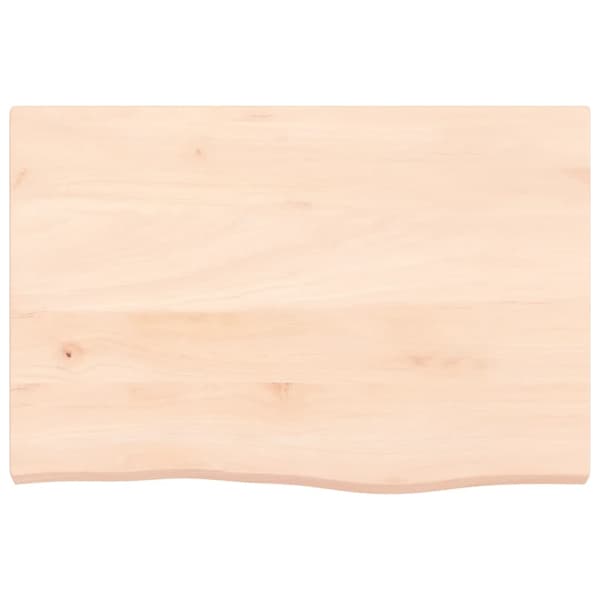 vidaXL Bordplate 60x40x(2-4) cm ubehandlet heltre eik