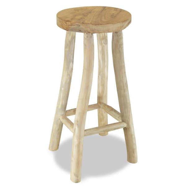 vidaXL Barstol heltre teak