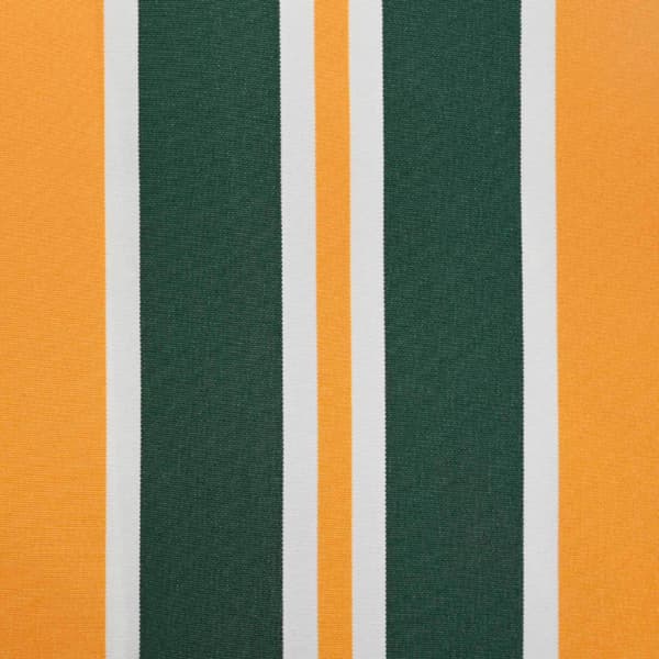 vidaXL Utfällbar markis Grön och gul 450 × 350 cm Polyester och Stål
