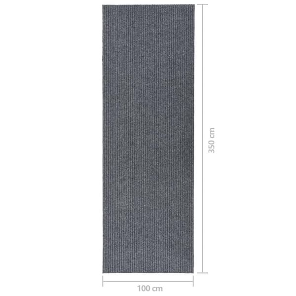 vidaXL Gångmatta 100x350 cm grå