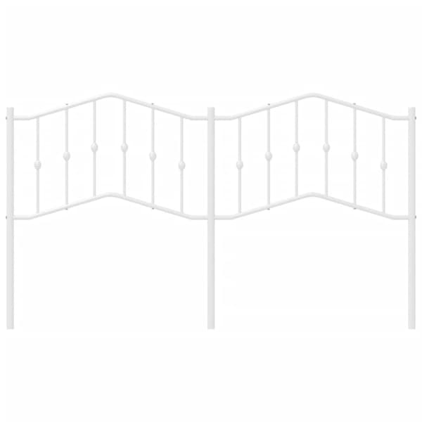 vidaXL Utskiftbar sengegavl i metall hvit 160 cm