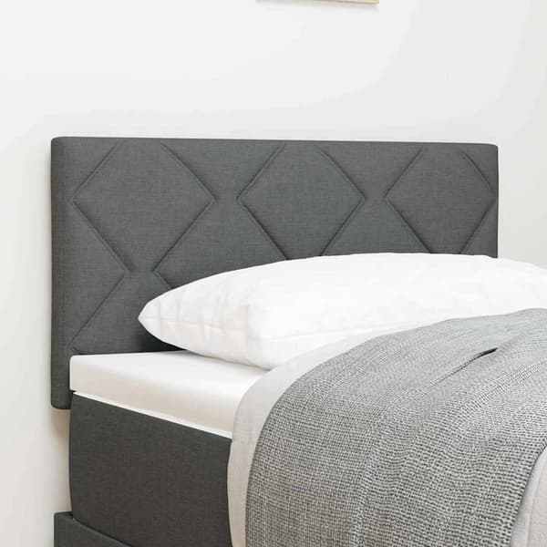 vidaXL Sänggavel Diamantblockdesign Grädde 200 cm Tyg
