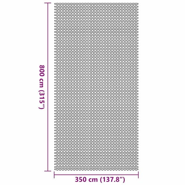vidaXL Tältmatta Blå 800 x 350 cm Polyester