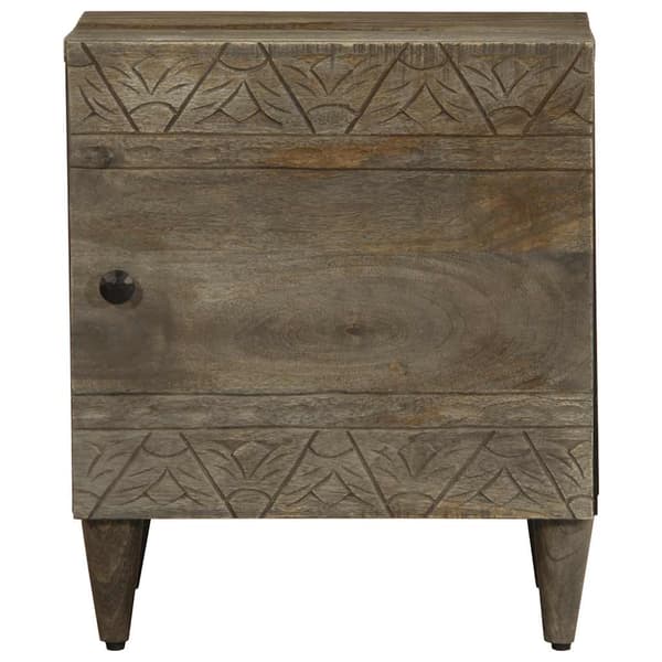 vidaXL Nattbord lysegrå 40x33x46 cm heltre mango