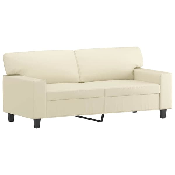 vidaXL 2-sitssoffa Grädde 140 cm konstläder