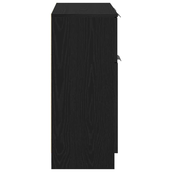 vidaXL Sideboard Svart Ek Konstruerat Trä Medium Förvaring