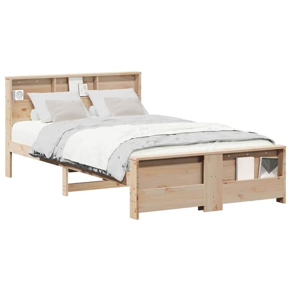 vidaXL Sengestamme med hodegjerde Brun 120 x 200 cm Konstruert tre