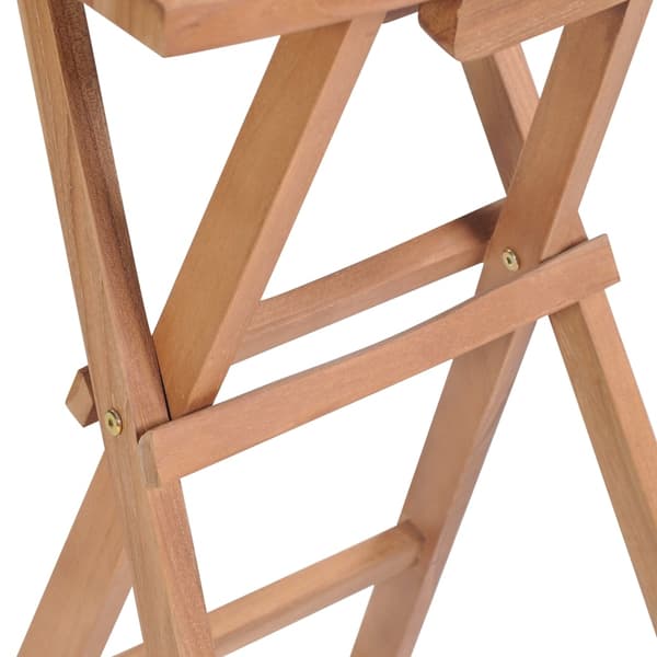 vidaXL Hopfällbara barstolar 4 st massiv teak