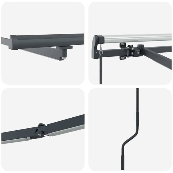 vidaXL Markise med Antrasitt 5 × 3,5 m Metall