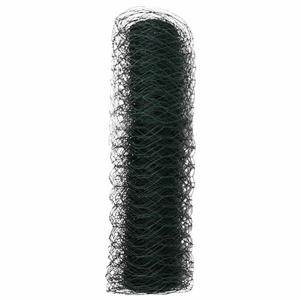 vidaXL Hexagonstängsel Grön 0,4 x 10 m PVC