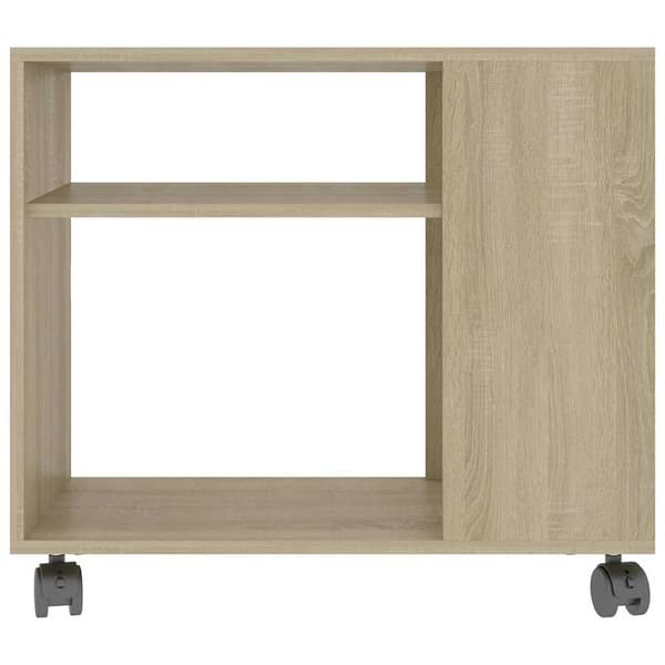 vidaXL Sidebord sonoma eik 70x35x55 cm konstruert tre